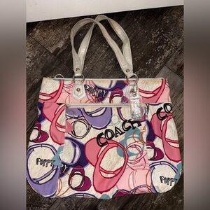 Coach Poppy Multicolor Tote Bag